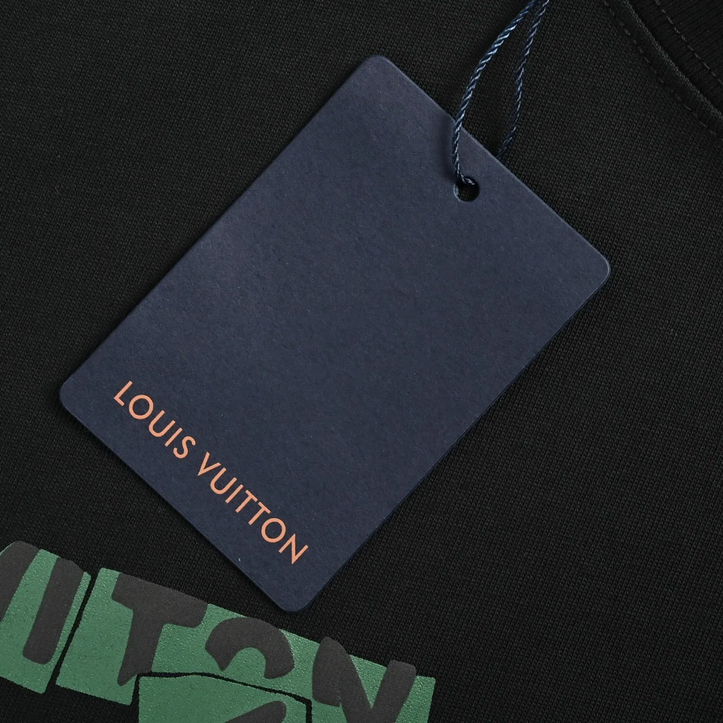 Louis Vuitton/Louis Vuitton green tape presbyopic print short sleeves